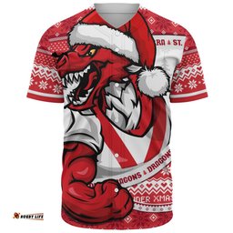 Amazing Aussie St. George Illawarra Dragons Ugly Knit Style For Christmas Game Fans Baseball Shirt