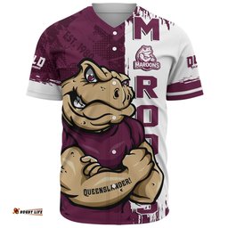 Amazing Aussie Queensland Maroons Queenslander Spirit Maroons Legacy Baseball Shirt