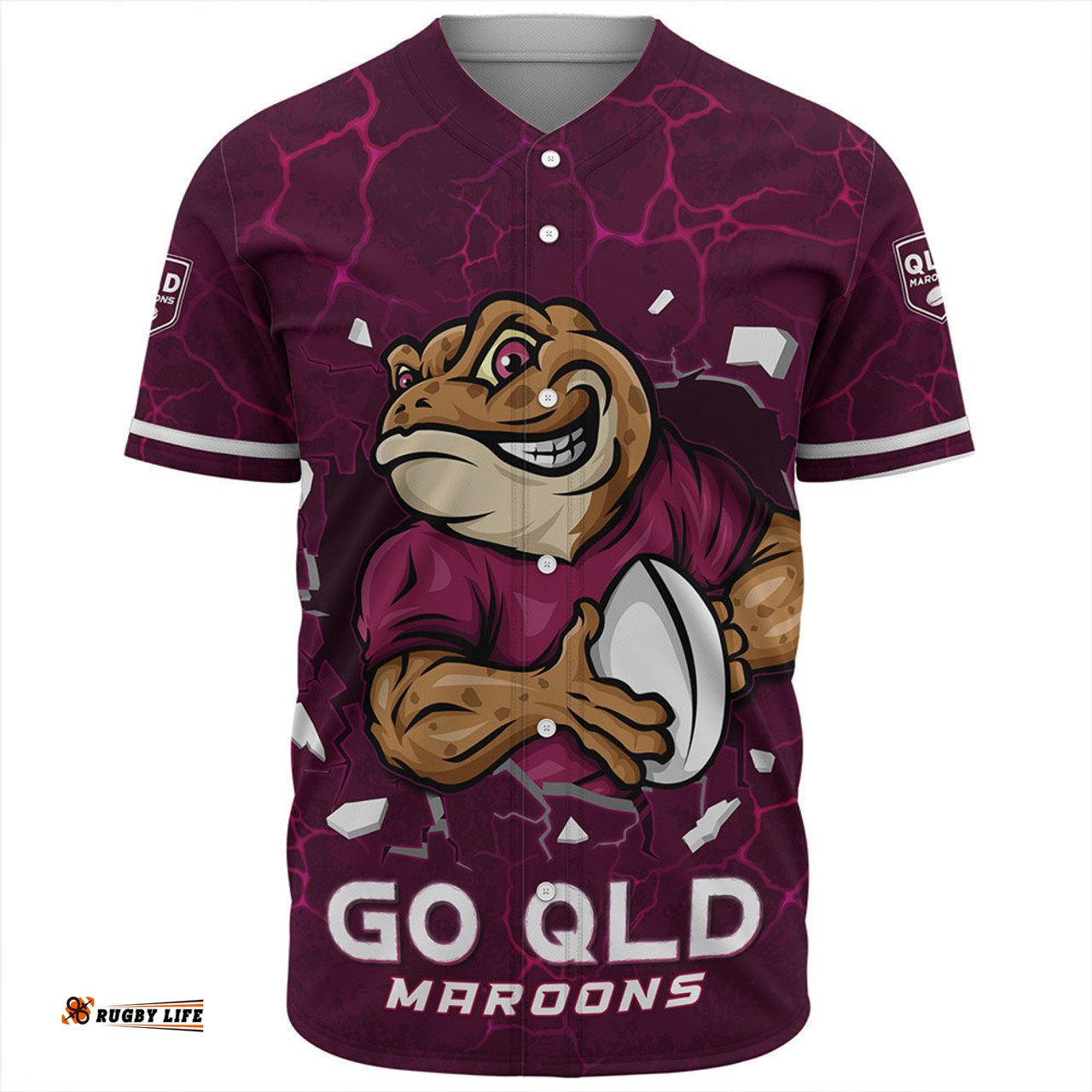 Amazing Aussie Queensland Maroons Go QLD Maroons Break The Limit Baseball Shirt