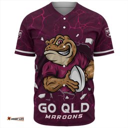 Amazing Aussie Queensland Maroons Go QLD Maroons Break The Limit Baseball Shirt