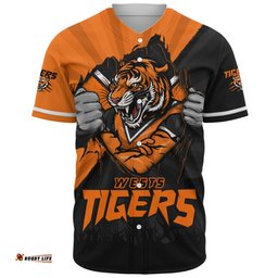 Amazing Aussie Wests Tigers Fearless Soul Series Baseball Shirt