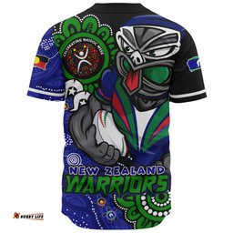 Amazing Aussie New Zealand Warriors Power Through Generations NAIDOC Edition Baseball Shirt