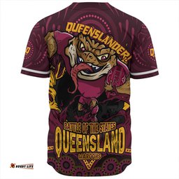 Amazing Aussie Queensland Maroons State Crusher Maroons Baseball Shirt