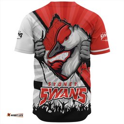 Amazing Aussie Sydney Swans Breaking Through Fan Design Baseball Shirt
