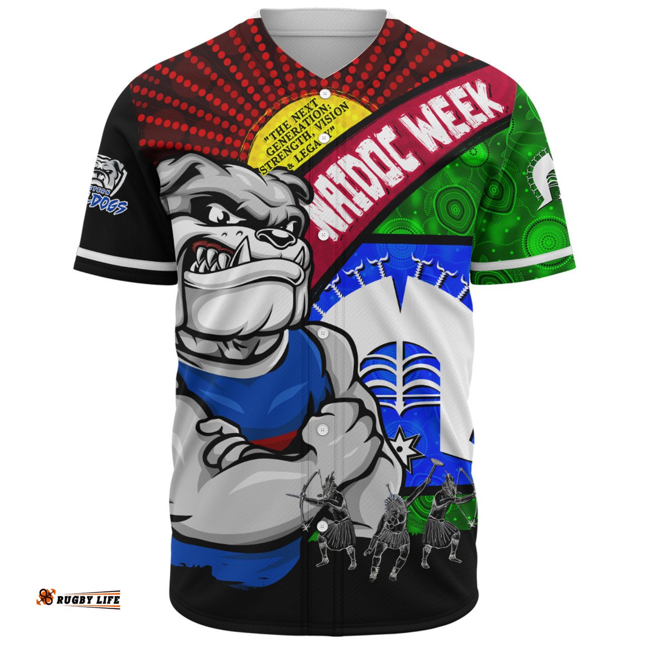 Amazing Aussie Western Bulldogs NAIDOC Week Pride Edition Baseball Shirt
