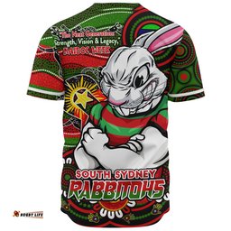 Amazing Aussie South Sydney Rabbitohs Spirit Of NAIDOC Series Baseball Shirt