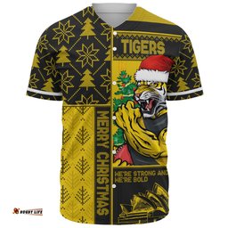 Amazing Aussie Richmond Merry Christmas Knit Style Festive Spirit Baseball Shirt