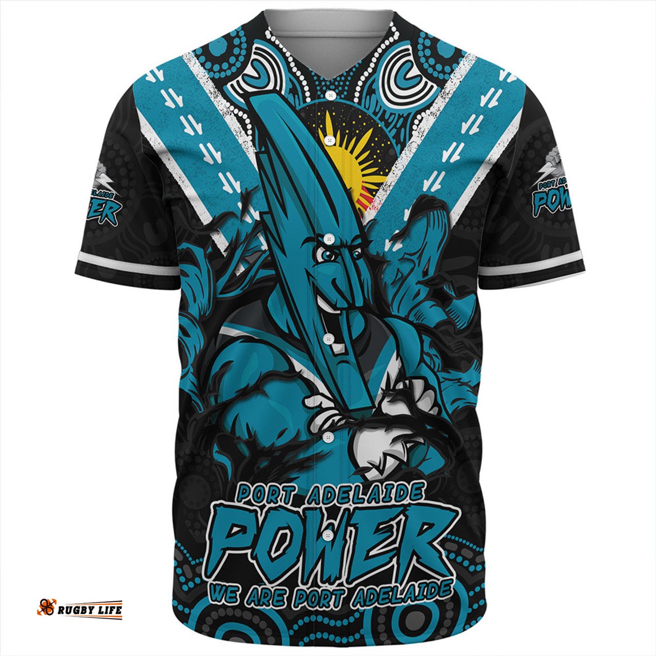 Amazing Aussie Port Adelaide Ripped Legacy Of The Game Baseball Shirt