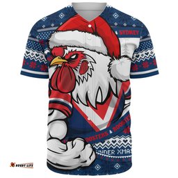Amazing Aussie Sydney Roosters Ugly Knit Style For Christmas Game Fans Baseball Shirt