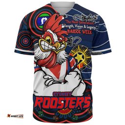 Amazing Aussie Sydney Roosters Spirit Of NAIDOC Series Baseball Shirt