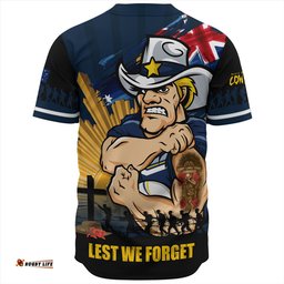Amazing Aussie North Queensland Cowboys Fearless ANZAC Defender Baseball Shirt