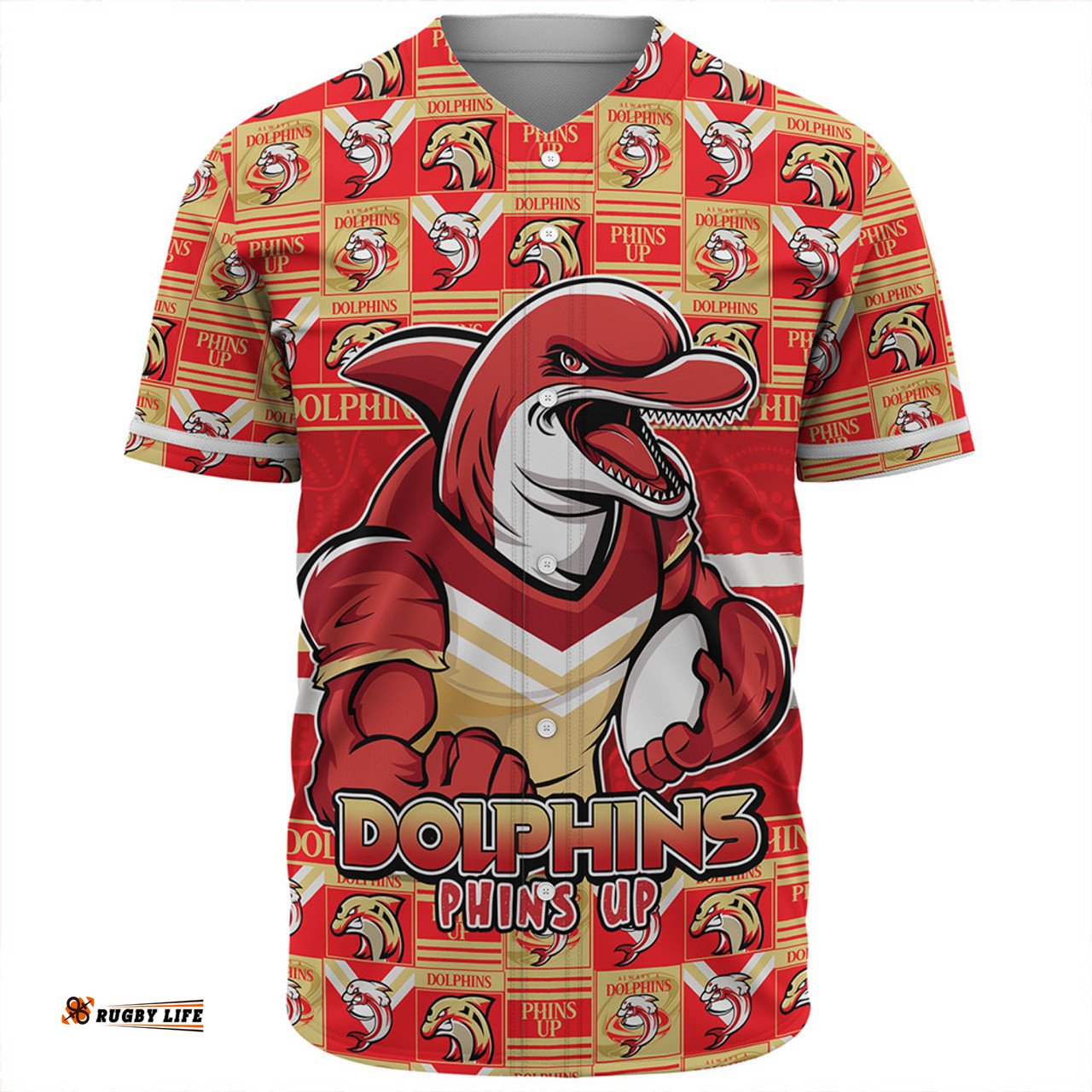 Amazing Aussie Redcliffe Dolphins Champion���s Pride Comic Style Baseball Shirt
