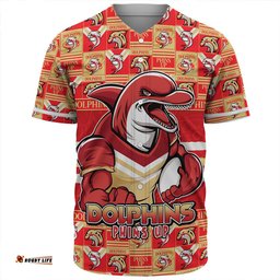 Amazing Aussie Redcliffe Dolphins Champion���s Pride Comic Style Baseball Shirt