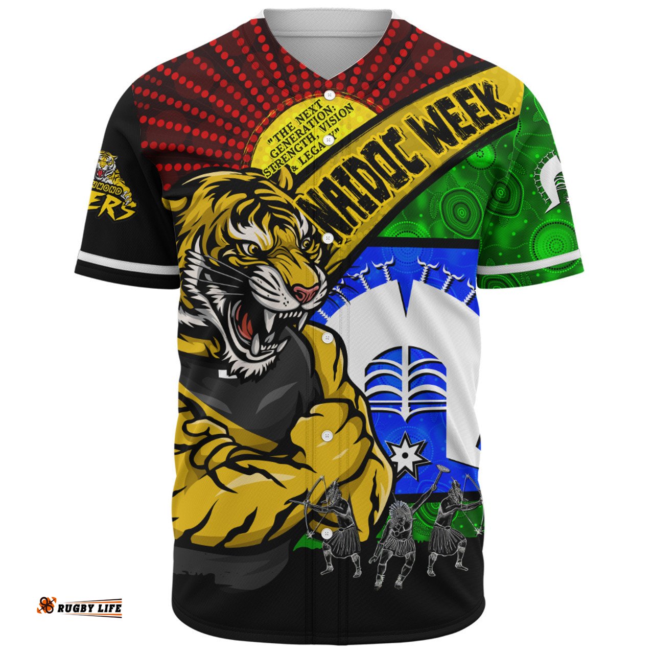 Amazing Aussie Richmond NAIDOC Week Pride Edition Baseball Shirt