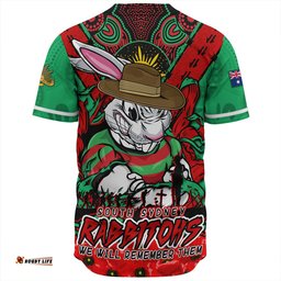 Amazing Aussie South Sydney Rabbitohs Ripped Legacy Of The Game The ANZAC Spirit Lives On Baseball Shirt