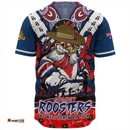 Amazing Aussie Sydney Roosters Ripped Legacy Of The Game The ANZAC Spirit Lives On Baseball Shirt