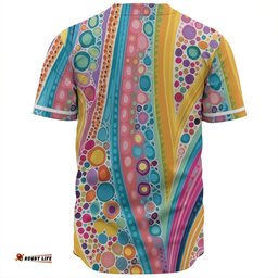 Australia Aboriginal Baseball Shirt - Aboriginal Colourful Dots Inspired Baseball Shirt