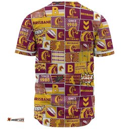 Brisbane Broncos Baseball Shirt - Team Of Us Die Hard Fan Supporters Comic Style