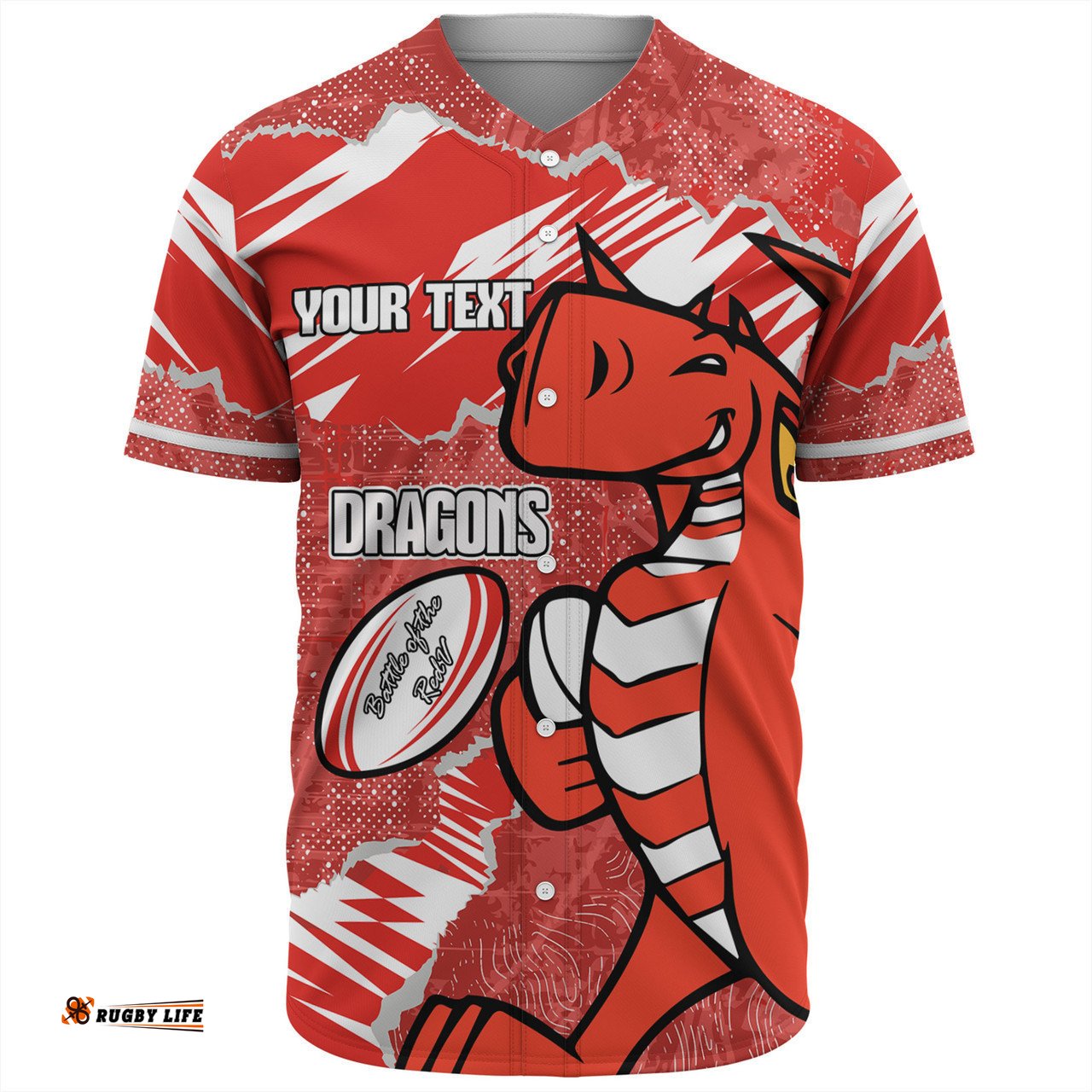 St. George Illawarra Dragons Baseball Shirt - Theme Song