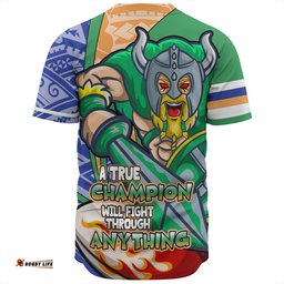 Canberra Raiders Grand Final Baseball Shirt - A True Champion Will Fight Through Anything With Polynesian Patterns