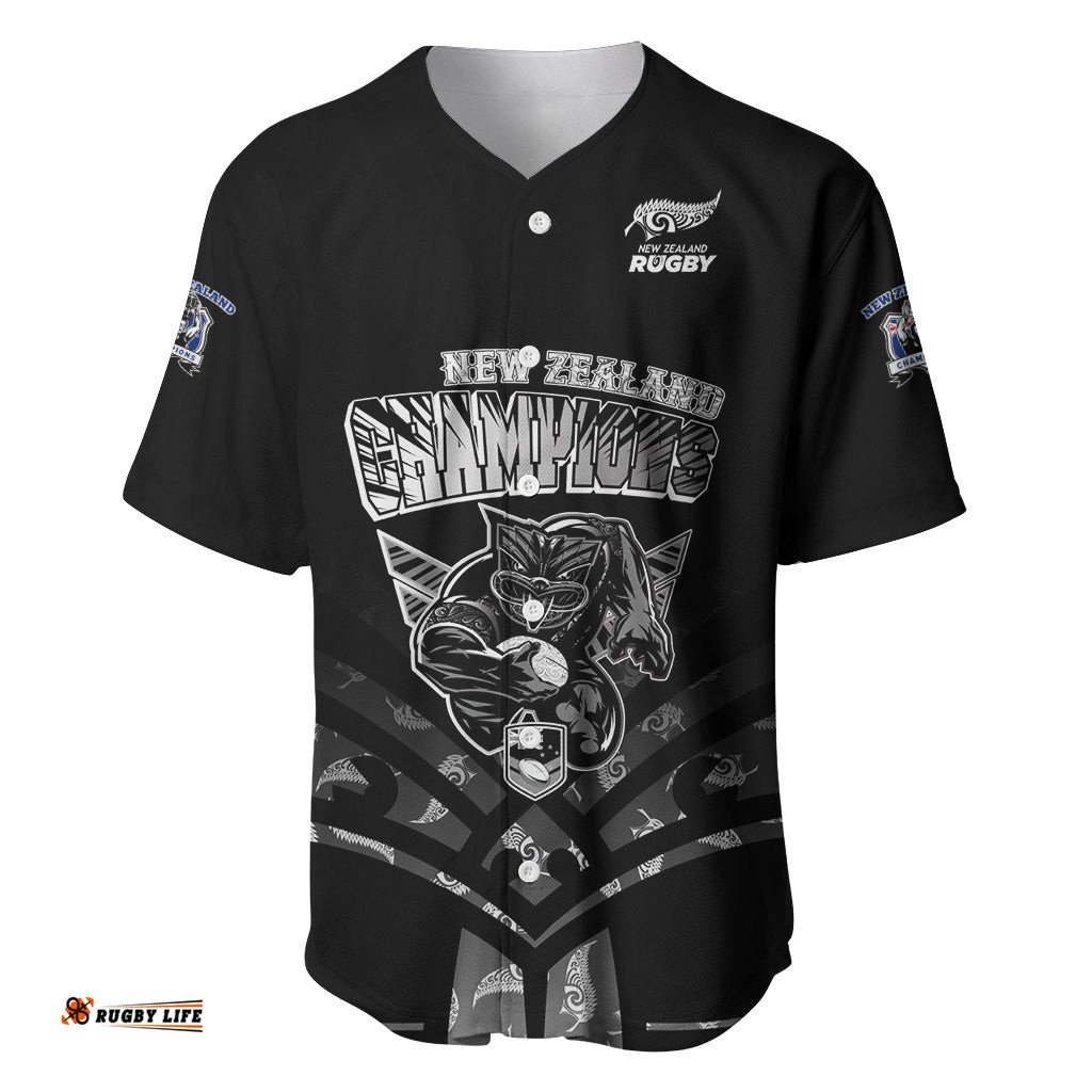 New Zealand Warriors and All Black Baseball Jersey Shirt Go Champions
