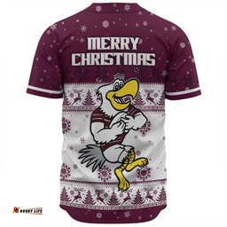 Manly Warringah Sea Eagles Christmas Custom Baseball Shirt - Special Ugly Christmas Baseball Shirt
