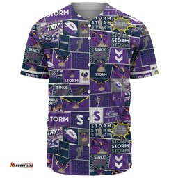 Melbourne Storm Baseball Shirt - Team Of Us Die Hard Fan Supporters Comic Style