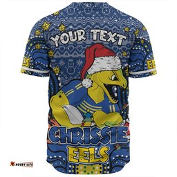 Parramatta Eels Christmas Custom Baseball Shirt - Christmas Knit Patterns Vintage Jersey Ugly Baseball Shirt