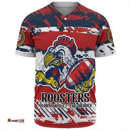 Sydney Roosters Baseball Shirt - Theme Song Inspired