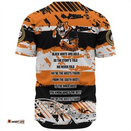 Wests Tigers Baseball Shirt - Theme Song Inspired