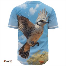 Australia Kookaburra Baseball Shirt - Flying Kookaburra with Blue Sky Baseball Shirt