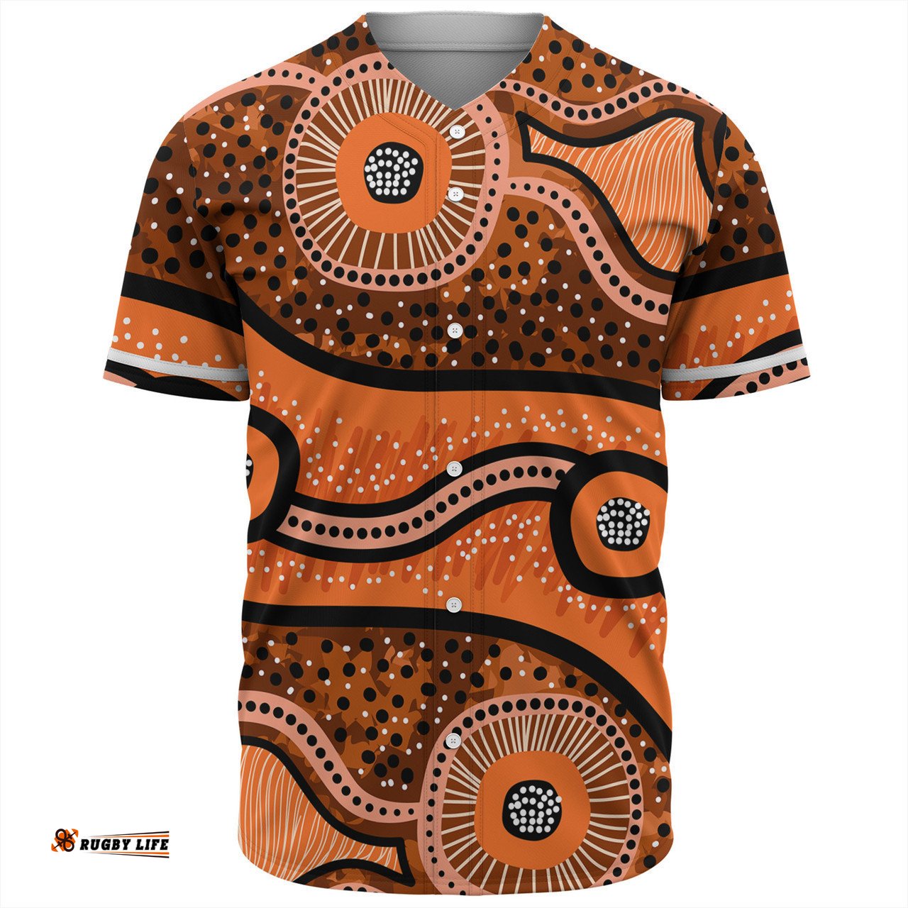 Australia Aboriginal Baseball Shirt - Australian Aboriginal Background
 Baseball Shirt