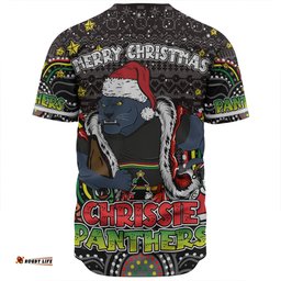 Penrith Panthers Christmas Custom Baseball Shirt - Christmas Knit Patterns Vintage Jersey Ugly Baseball Shirt