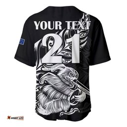 Custom Text And Number New Zealand Kiwi Rugby Baseball Jersey Shirt