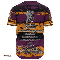 Brisbane Broncos Baseball Shirt - Theme Song Inspired