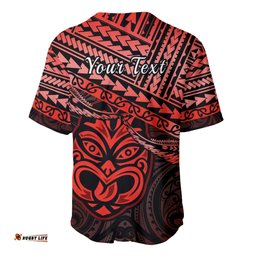 Personalised Matariki New Zealand Baseball Jersey Shirt Maori New Year Tiki Red Version