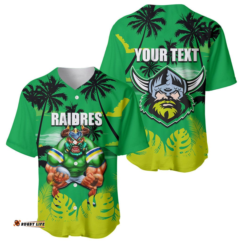 NRL Raiders Baseball Jersey Shirt Summer Vibe Style