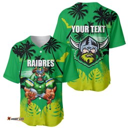 NRL Raiders Baseball Jersey Shirt Summer Vibe Style
