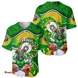 Raiders Mascot NRL Baseball Jersey Shirt NAIDOC