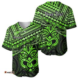 Personalised Matariki New Zealand Baseball Jersey Shirt Maori New Year Tiki Green Version