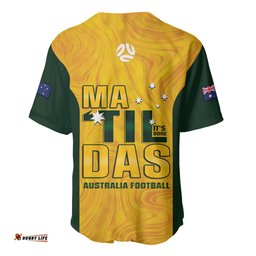 Australia Soccer Baseball Jersey Shirt Clare Hunt Matildas Gold Version