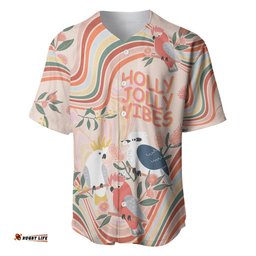 Personalised Australia Hippie Christmas Baseball Jersey Shirt Cockatoo Kookaburra with Wattle Pink Peach Style