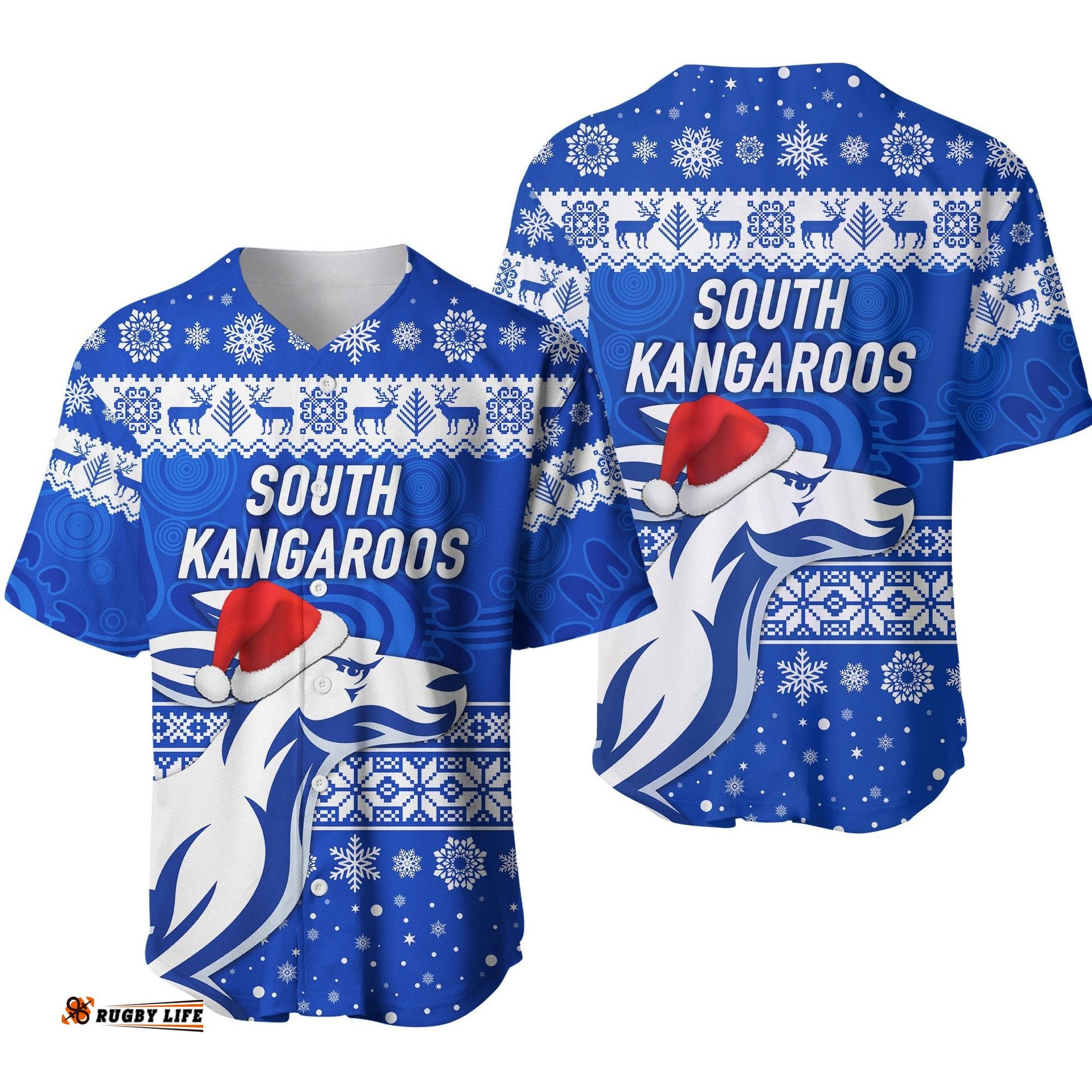 South Alice Football Club Baseball Jersey Shirt Christmas Kangaroos Simple Style