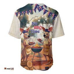 Kangaroos Australia Day Baseball Jersey Shirt It's Barbecue Time
