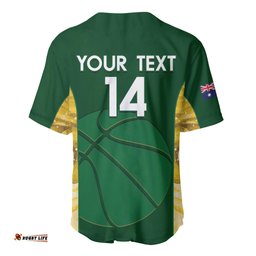 Custom Australia Basketball Baseball Jersey Shirt Go Champions Aussie Opals National Color