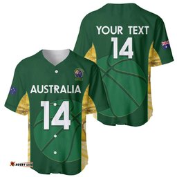 Custom Australia Basketball Baseball Jersey Shirt Go Champions Aussie Opals National Color