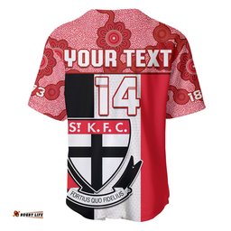Custom Text And Number Saints Football Baseball Jersey Shirt St Kilda 1873 Aboriginal Dot Painting