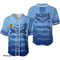 New South Wales Blues Aboriginal Indigenous Baseball Jersey Shirt