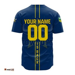 North Queensland Cowboys Baseball Jersey Shirt Personalized Rugby For Fan NRL