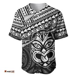 Matariki New Zealand Baseball Jersey Shirt Maori New Year Tiki Black Version